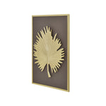Palm Leaf Metal & MDF Wall Art (Gold & Brown)