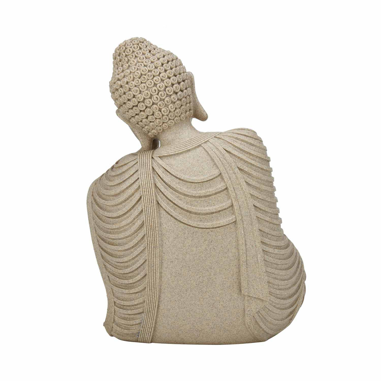 Thinking Buddha Decorative Polyresin Showpiece- Sand Brown