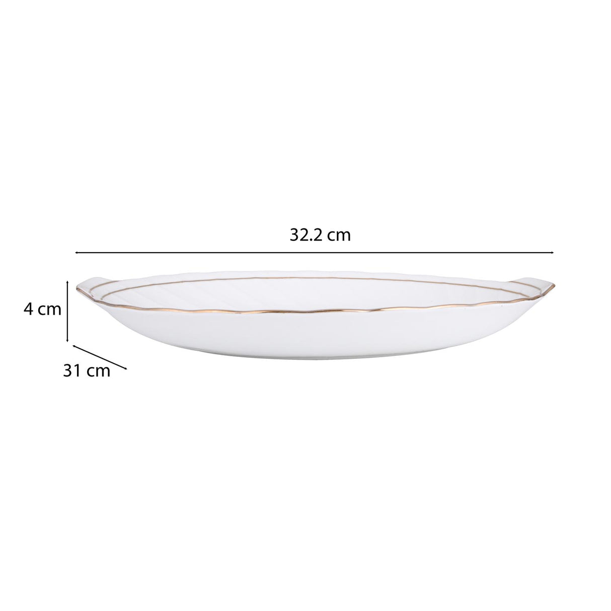 Karina Porcelain 40 Piece Dinner Set- White