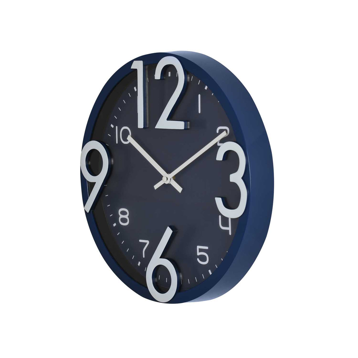 Wall Clock with Big Numbers- Blue