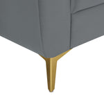 Cooper 1 Seater Fabric Sofa with Cushion- Metallic Grey