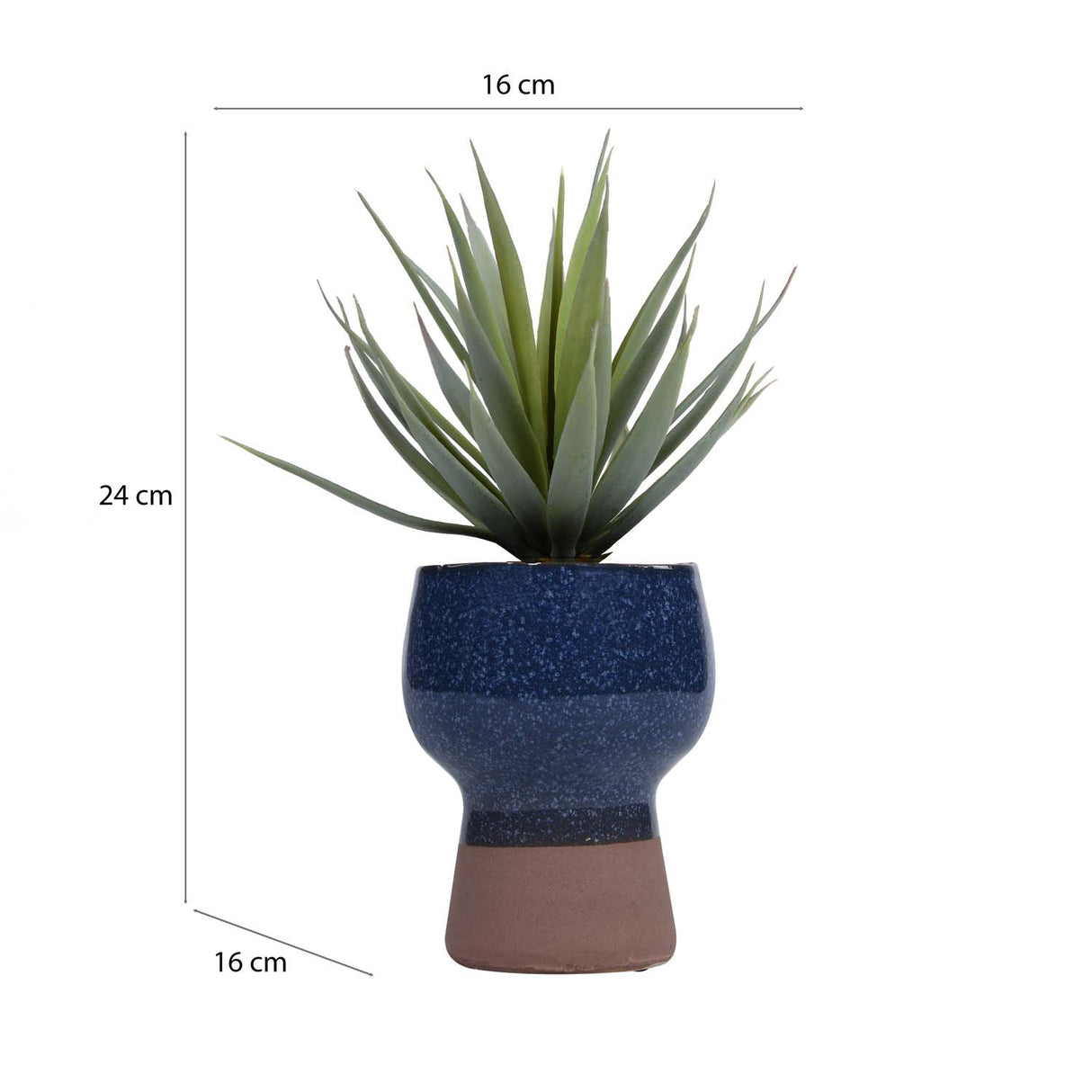 Agave Succulent Artificial Potted Plant- Green