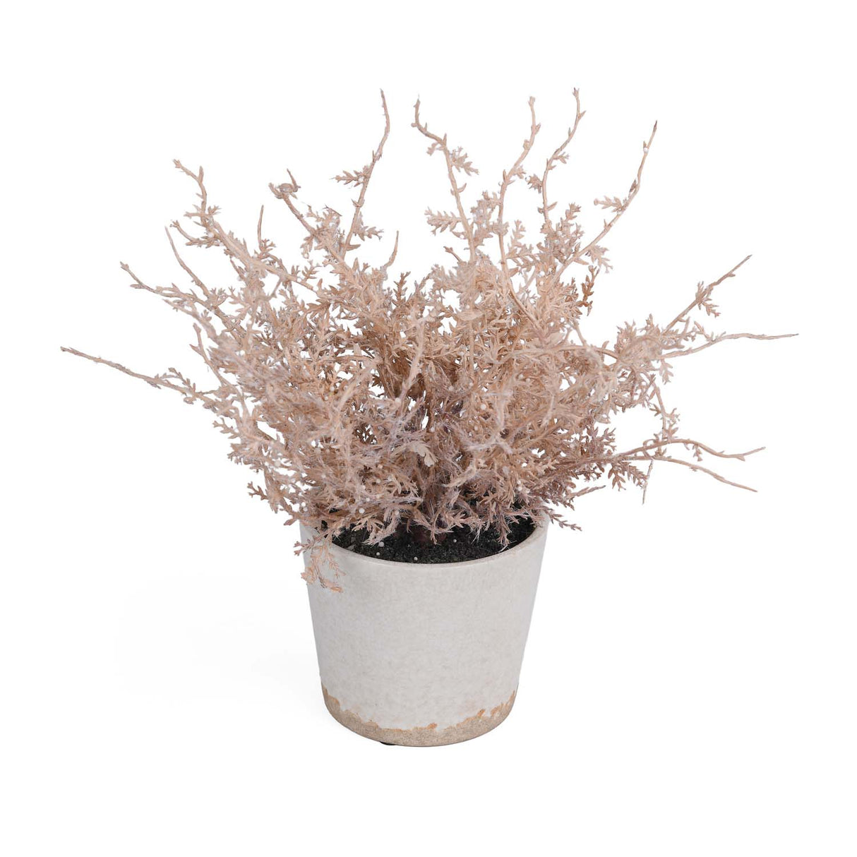 Flocking Artificial Potted Plant- Pink