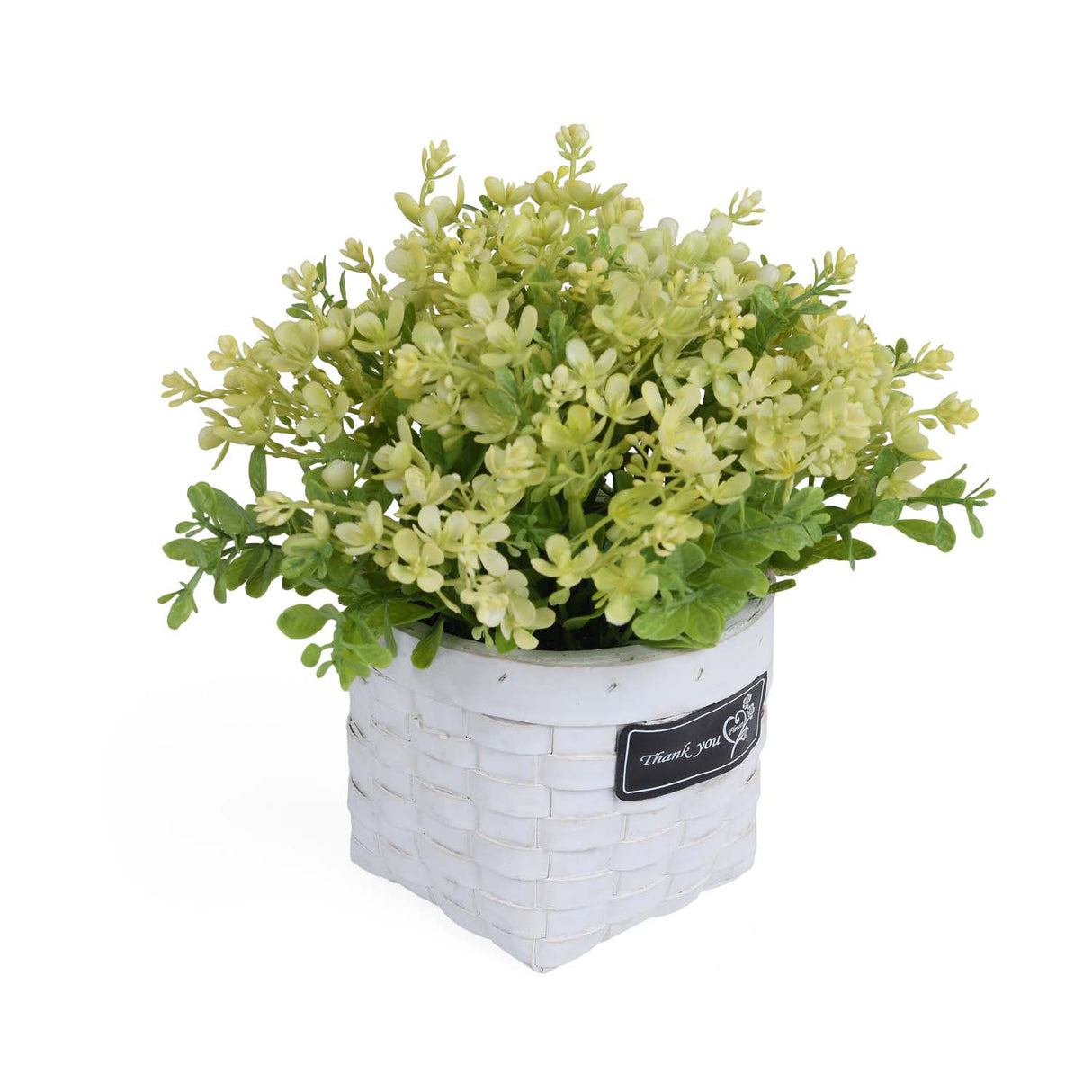 Milan Flower Potted Plant- Green