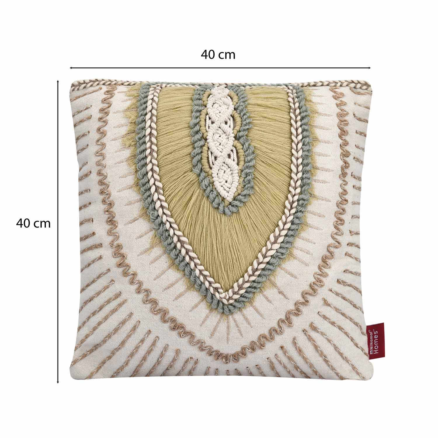 Leaf Embroidered Cotton & Polyester 16