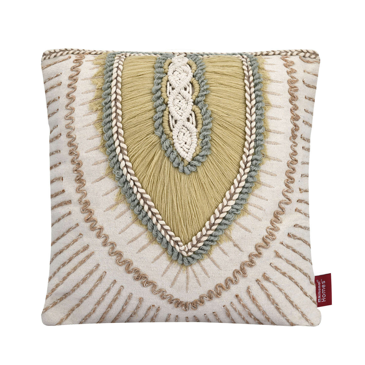 Leaf Embroidered Cotton & Polyester 16