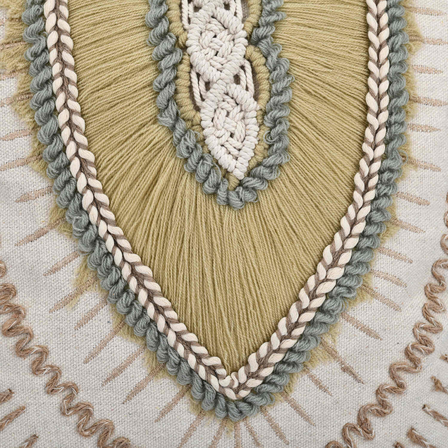 Leaf Embroidered Cotton & Polyester 16