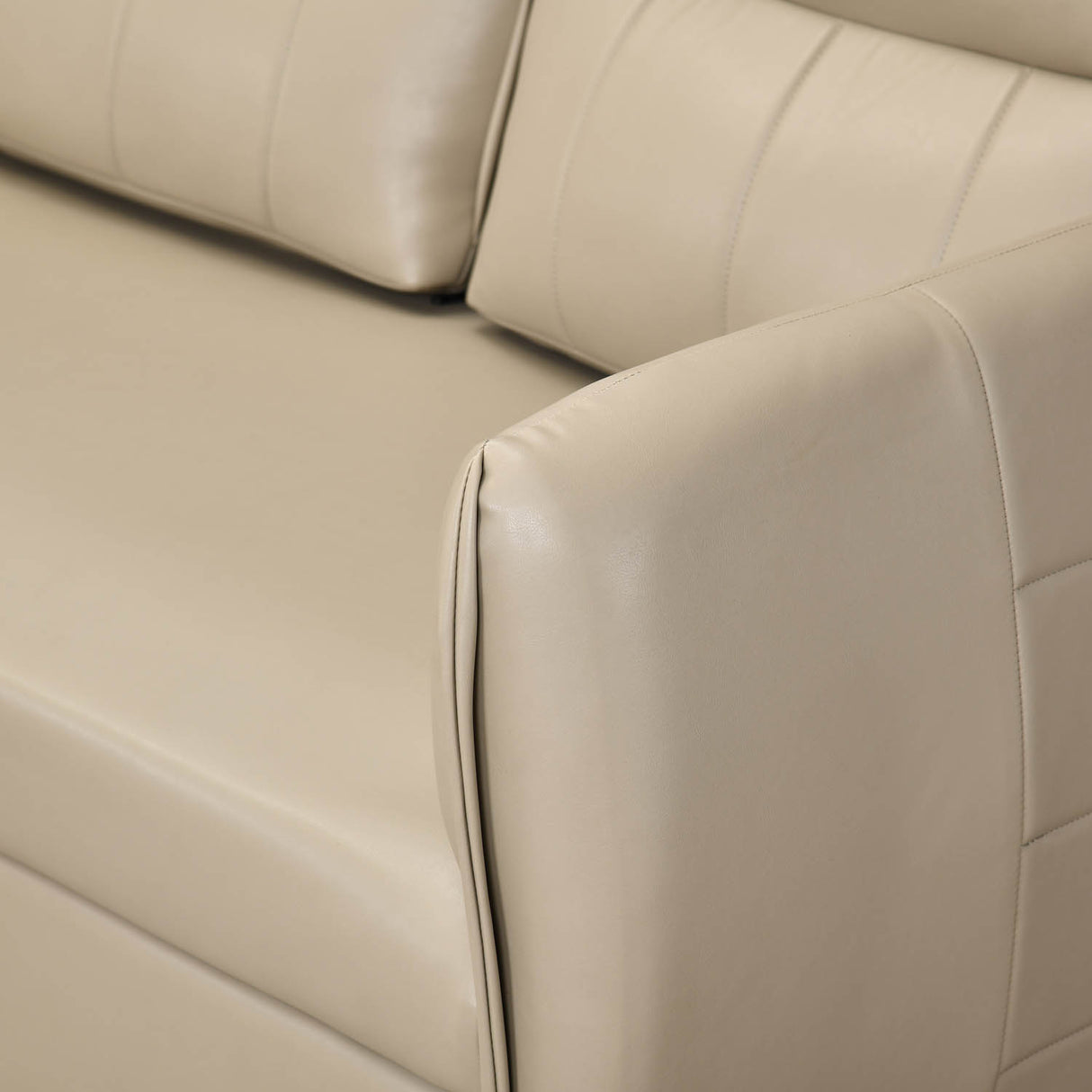 Infinia 3+2+1 Seater Leatherette Sofa Set with Left Corner Sofa- Beige