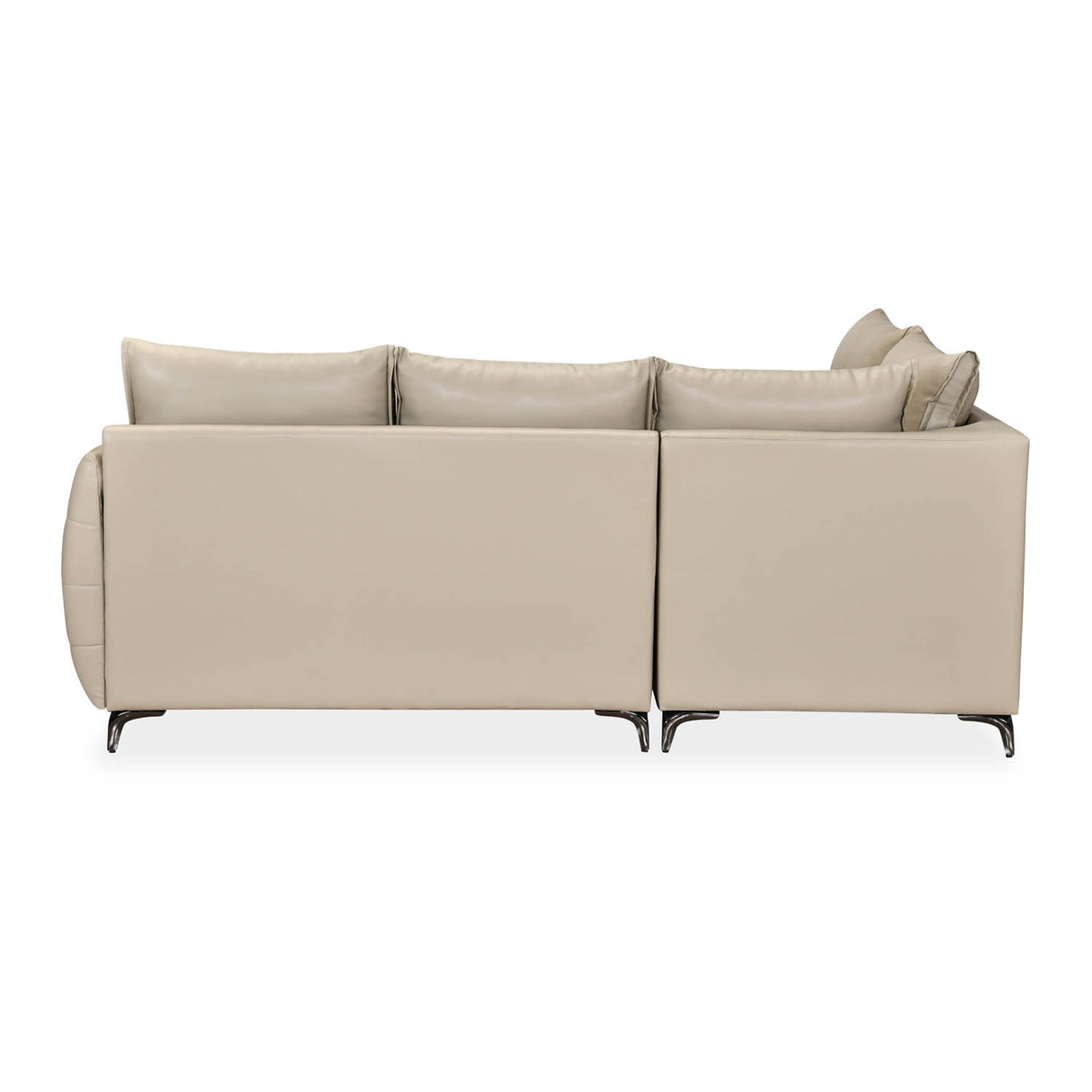 Infinia 2+1+1 Seater Leatherette Sofa Set with Right Corner Sofa- Beige