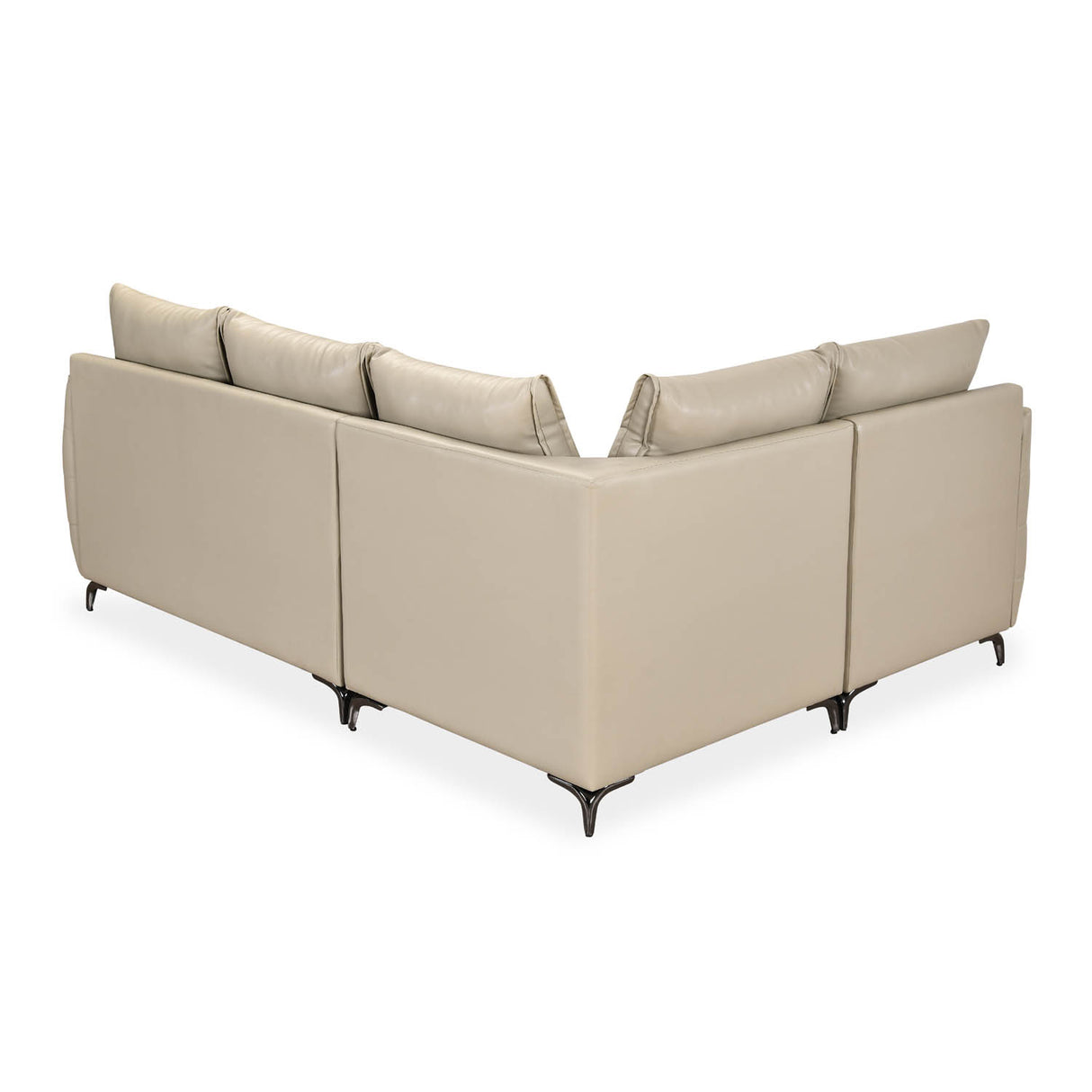 Infinia 2+1+1 Seater Leatherette Sofa Set with Right Corner Sofa- Beige