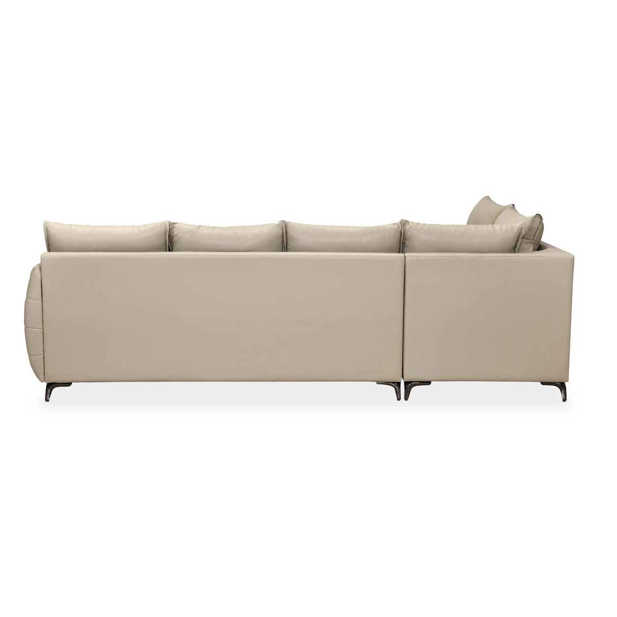 Infinia 3+1+1 Seater Leatherette Sofa Set with Right Corner Sofa- Beige