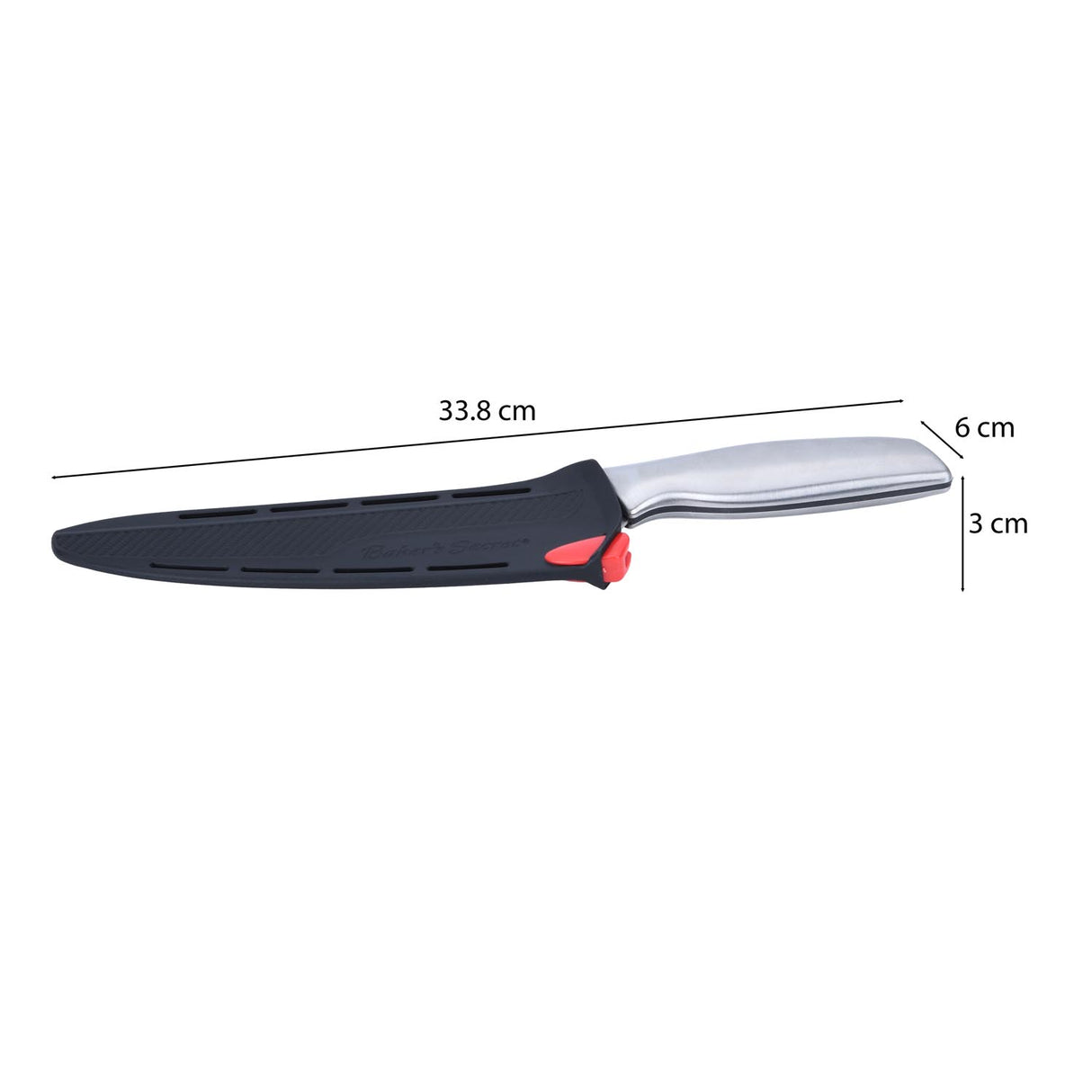 Baker's Secret Stainless Steel Chef Knife- Silver