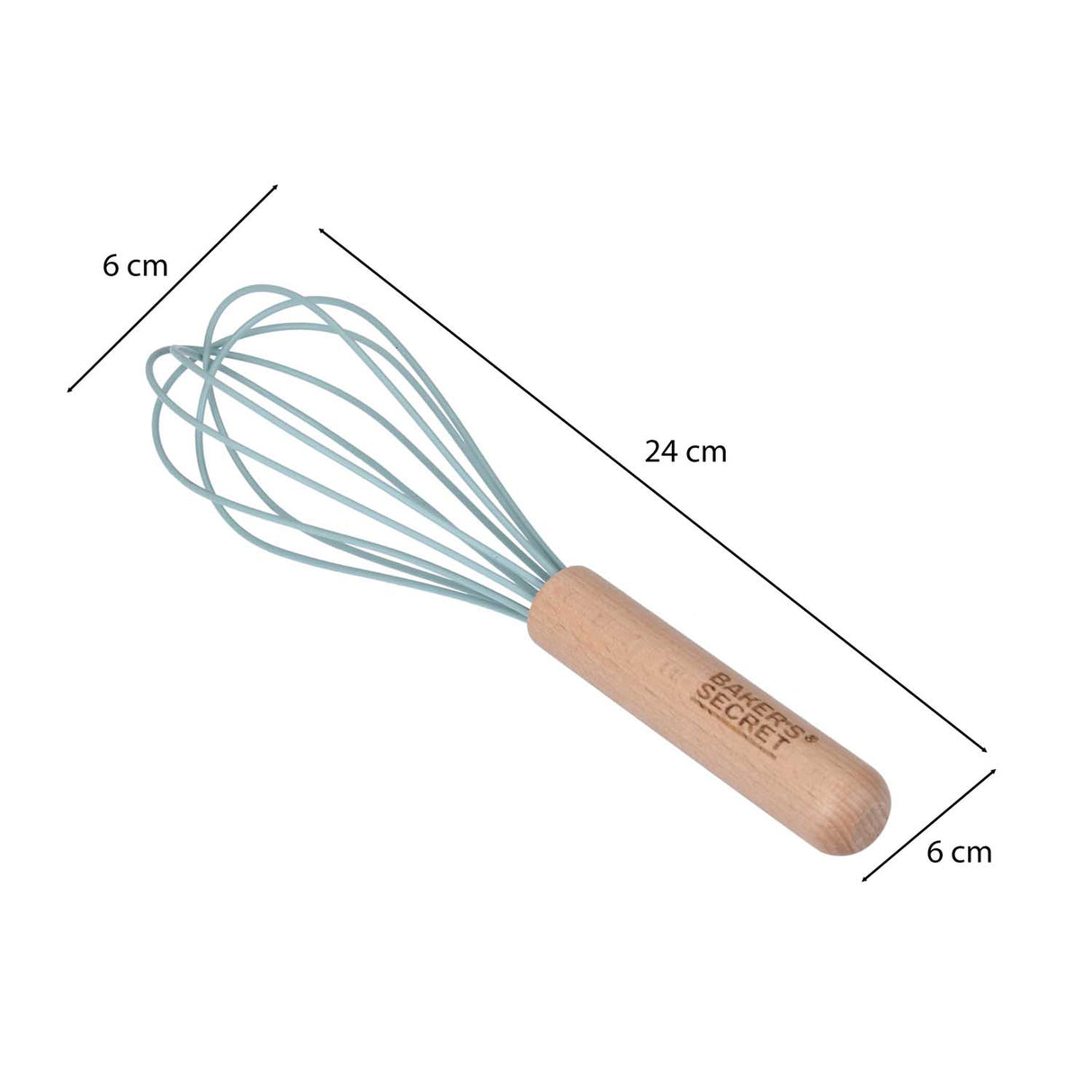 Baker's Secret Silicone Whisk- Green