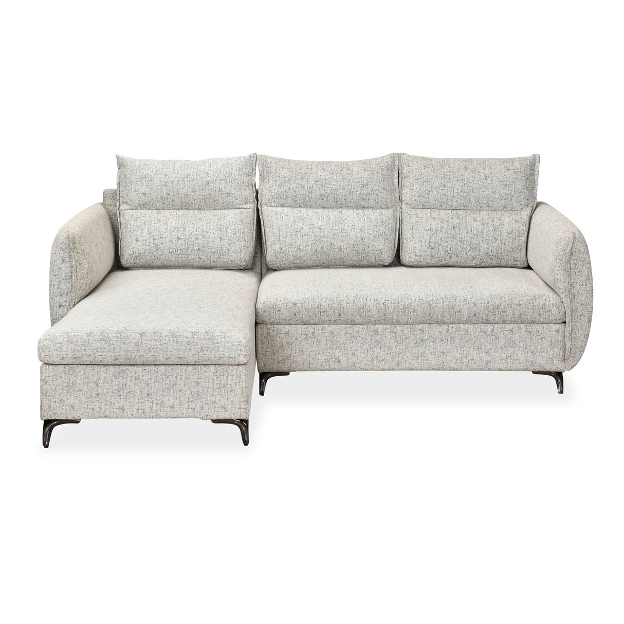Infinia 3 Seater Fabric Sofa with Right Lounger -Off White