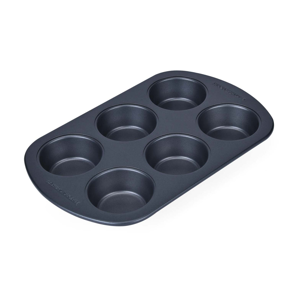 Baker's Secret 6 Cup Muffin Pan- Grey