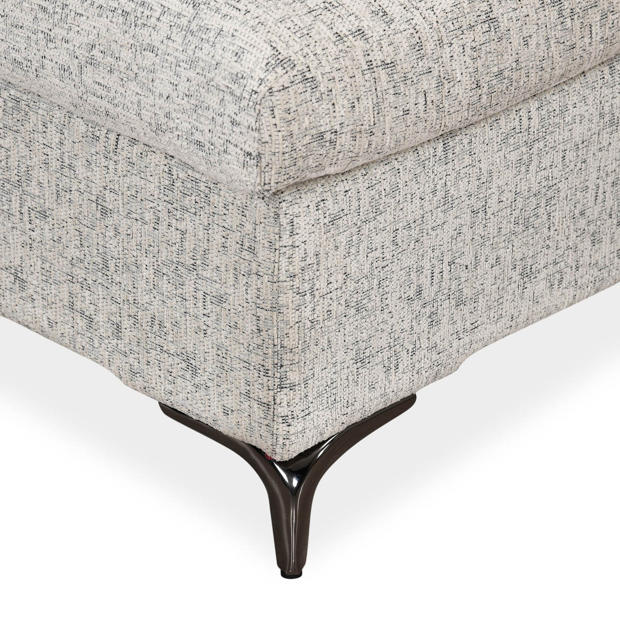 Infinia 3 Seater Fabric Sofa with Right Lounger and Rectangle Console- Off White