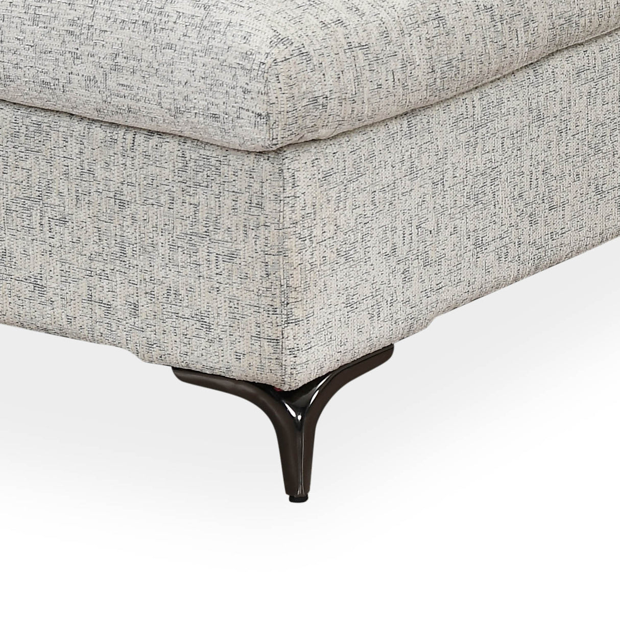 Infinia 3 Seater Fabric Sofa with Right Lounger -Off White