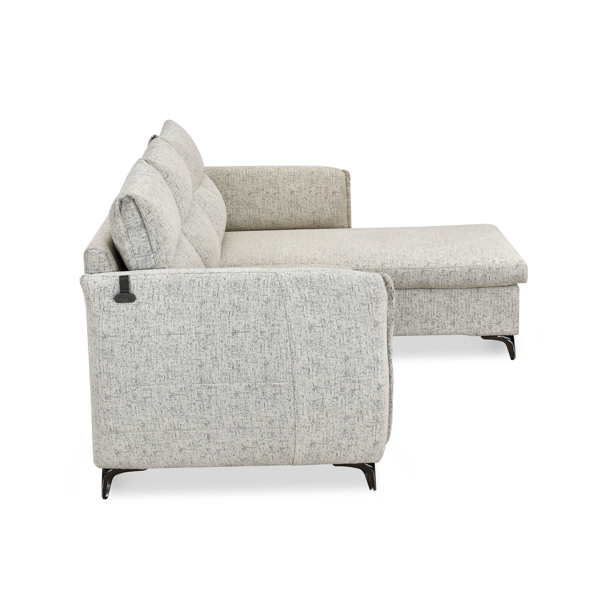 Infinia 3 Seater Fabric Sofa with Left Lounger - Off White
