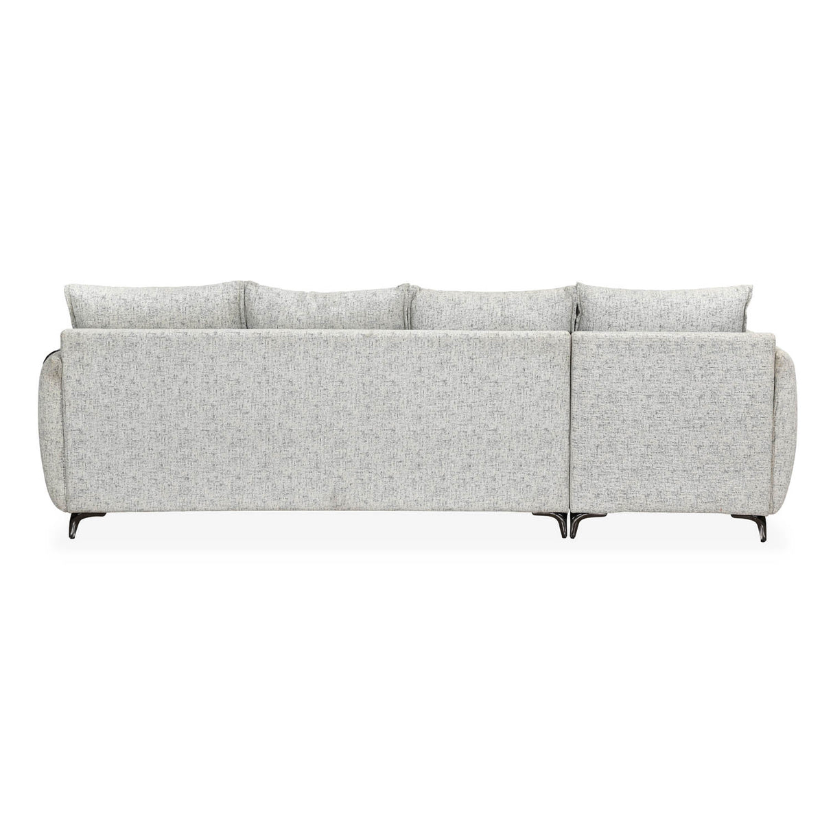Infinia 4 Seater Fabric Sofa with Right Lounger -Off White