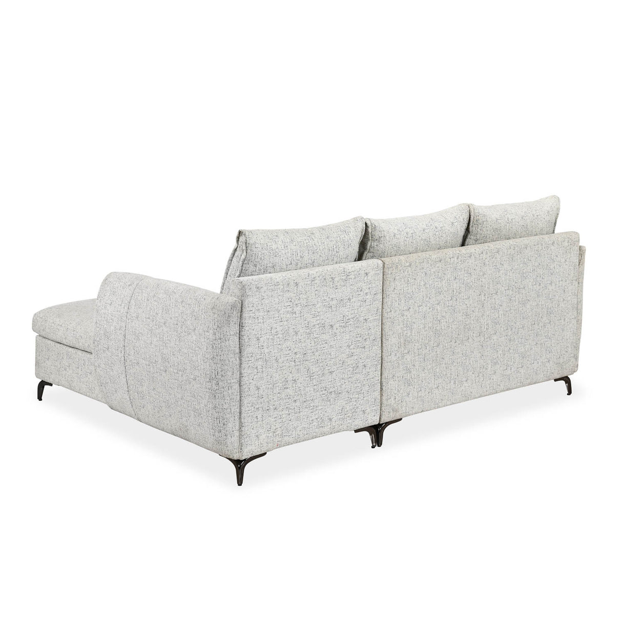 Infinia 3 Seater Fabric Sofa with Left Lounger - Off White
