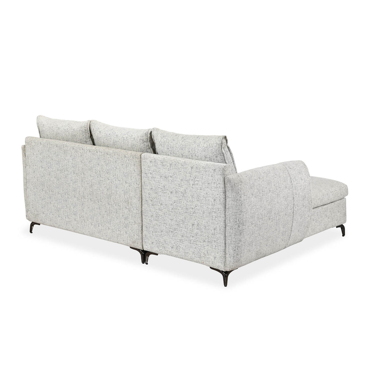Infinia 3 Seater Fabric Sofa with Right Lounger -Off White