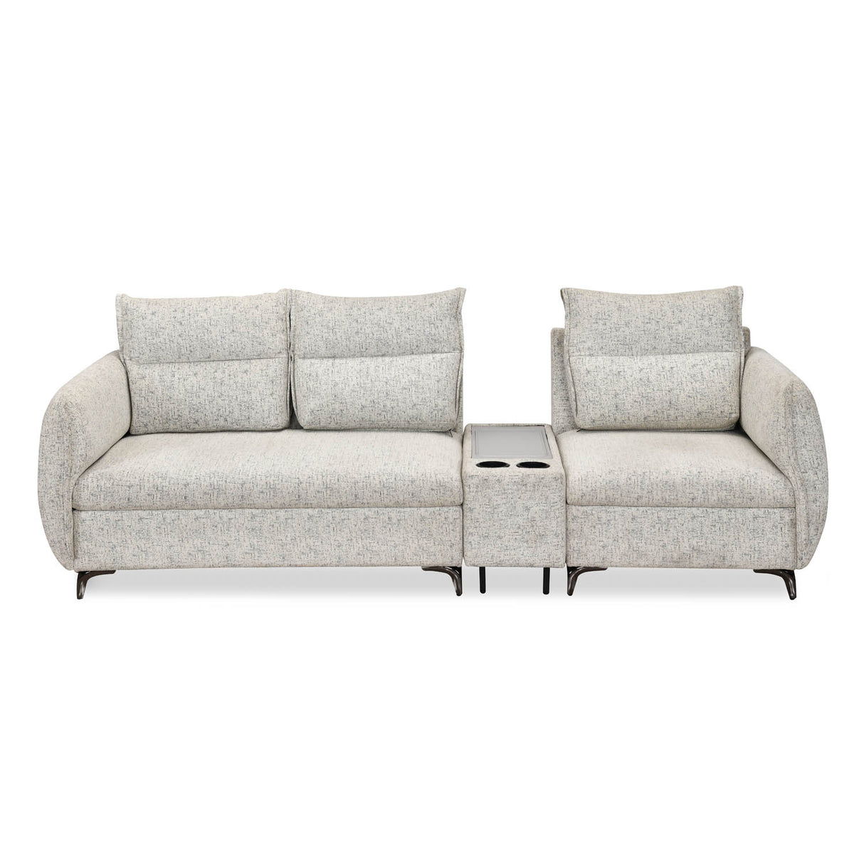 Infinia 2+1 Seater Fabric Sofa Set with Rectangle Console- Off White