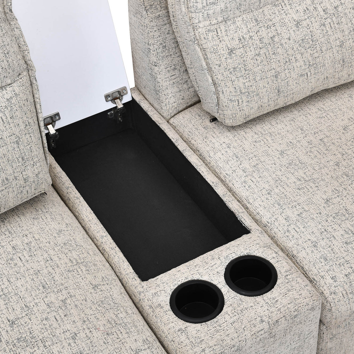 Infinia 1+2 Seater Fabric Sofa Set with Rectangle Console- Off White