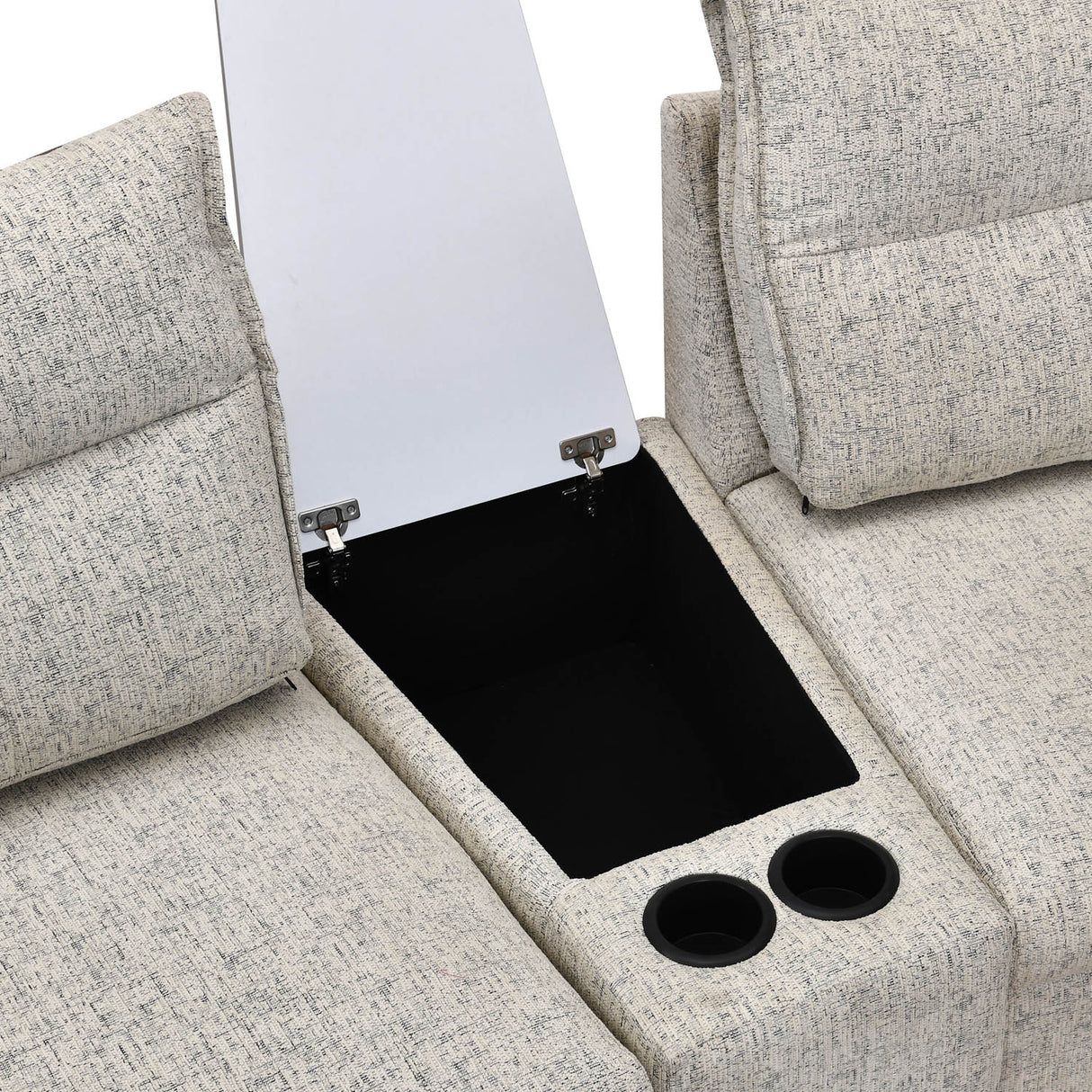 Infinia 2+1 Seater Fabric Sofa Set with Triangle Console- Off White