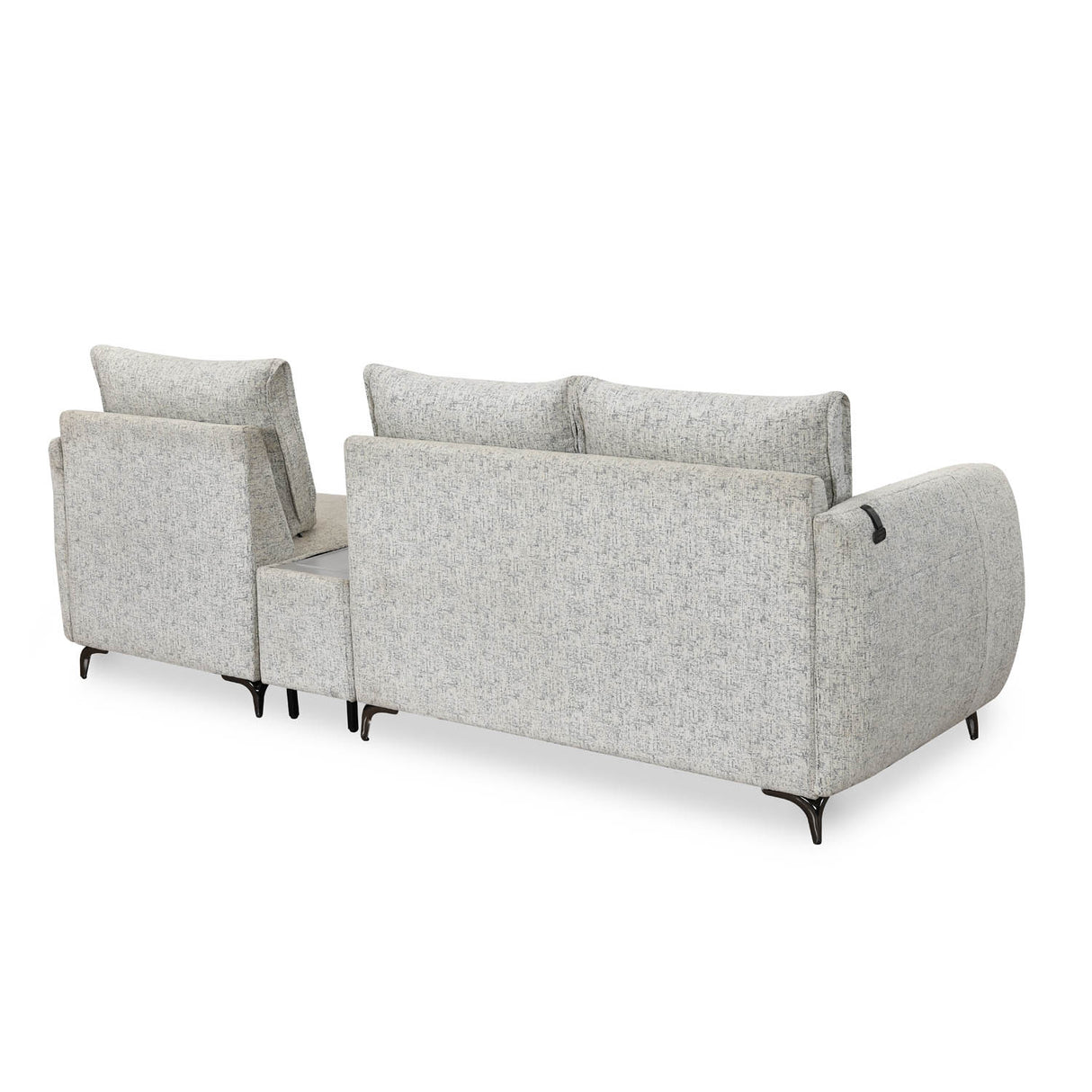 Infinia 2+1 Seater Fabric Sofa Set with Rectangle Console- Off White