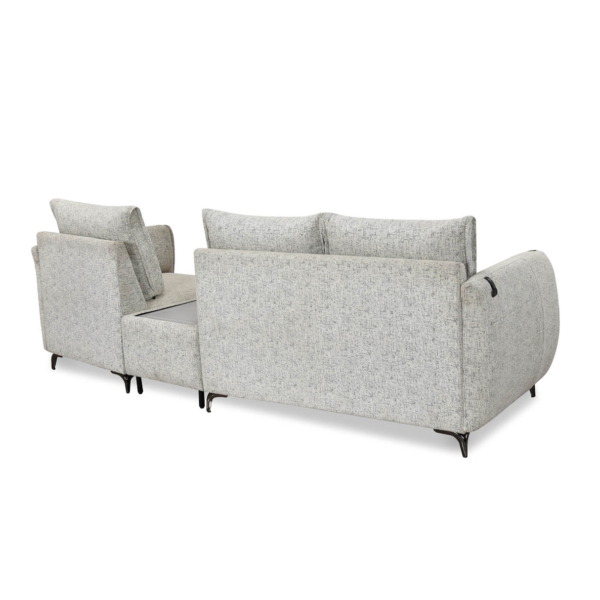 Infinia 2+1 Seater Fabric Sofa Set with Triangle Console- Off White