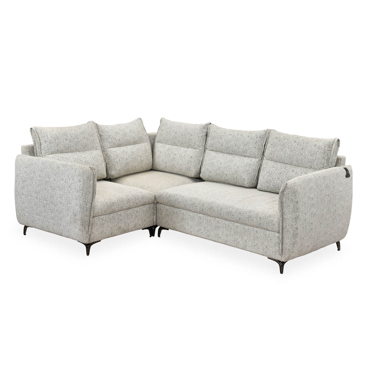 Infinia 2+1+1 Seater Fabric Sofa Set with Right Corner Sofa- Off White
