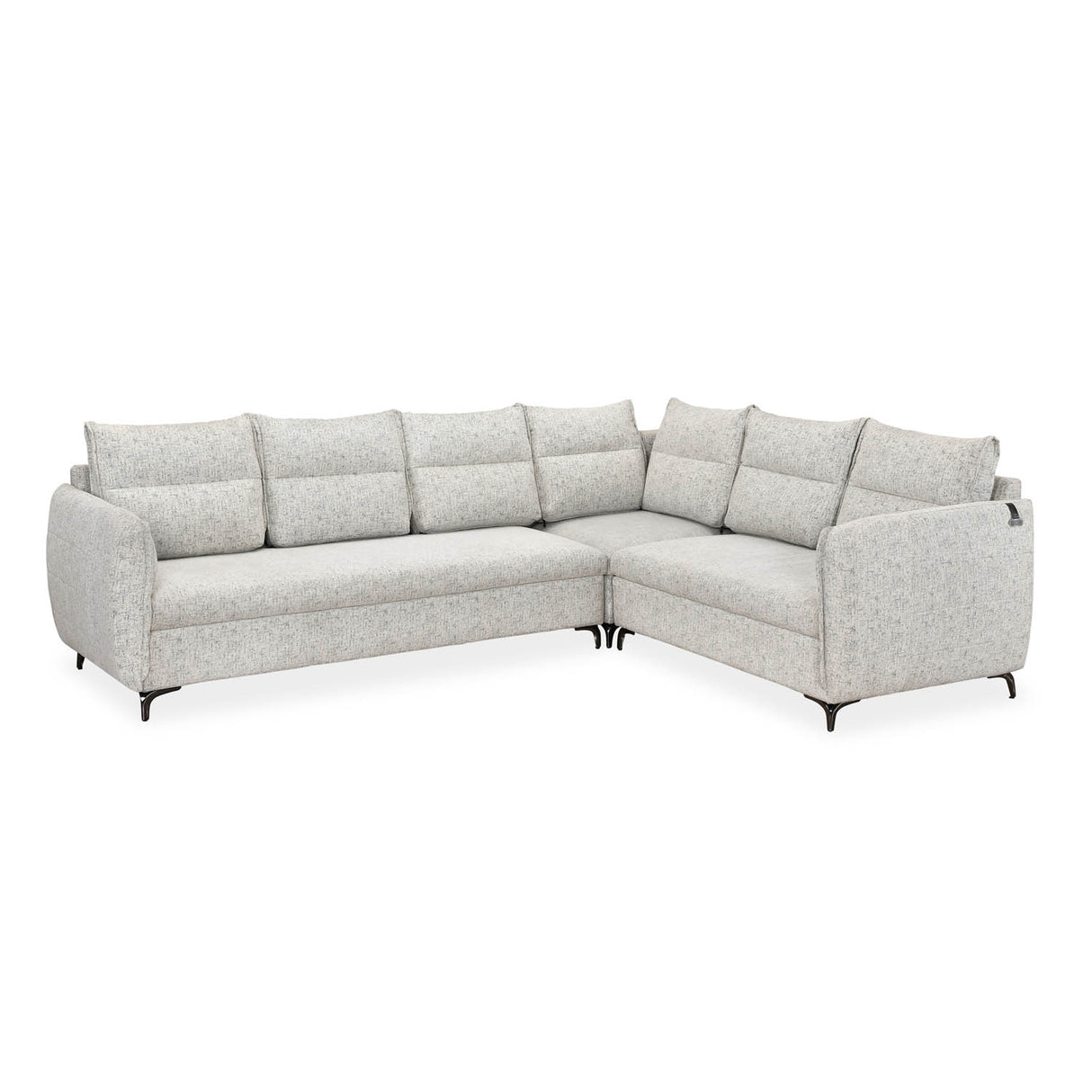 Infinia 3+2+1 Seater Fabric Sofa Set with Left Corner Sofa- Off White