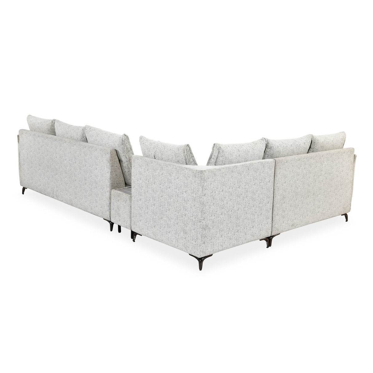 Infinia 3+2+1 Seater Fabric Sofa Set with Right Corner Sofa and Rectangle Console- Off White