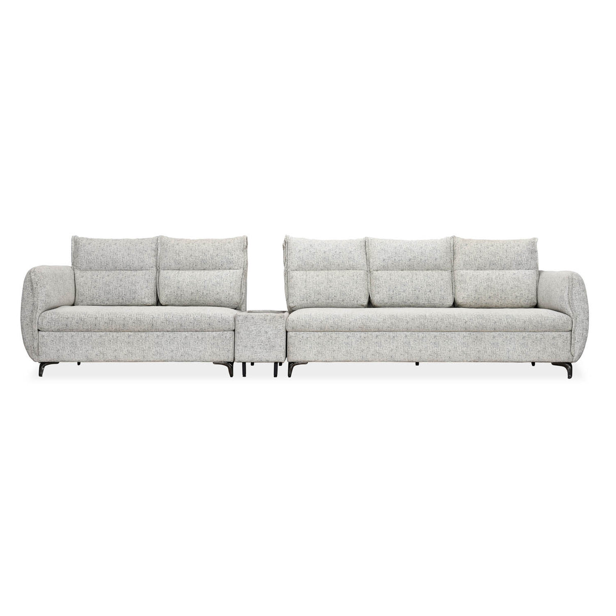 Infinia 2+3 Seater Fabric Sofa Set with Rectangle Console- Off White