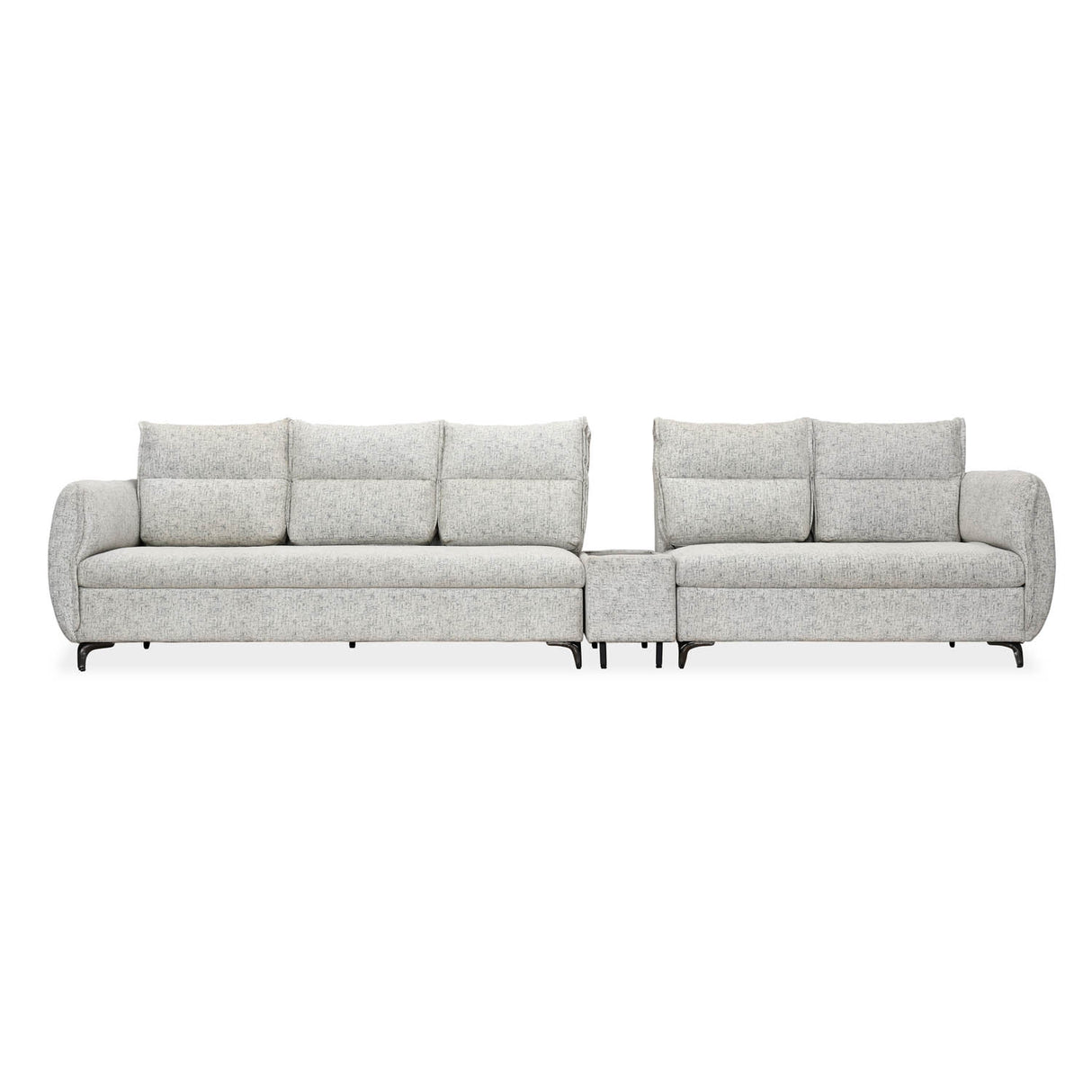 Infinia 3+2 Seater Fabric Sofa Set with Rectangle Console- Off White