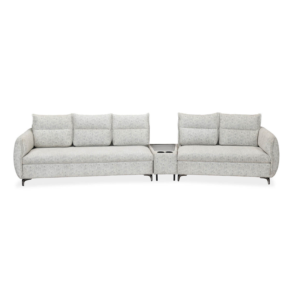 Infinia 3+2 Seater Fabric Sofa Set with Triangle Console- Off White