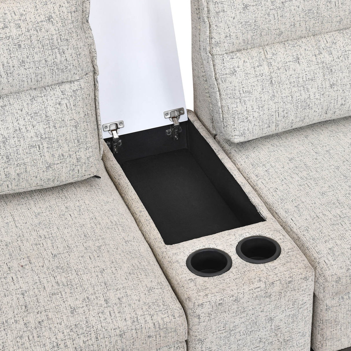 Infinia 3+2 Seater Fabric Sofa Set with Rectangle Console- Off White