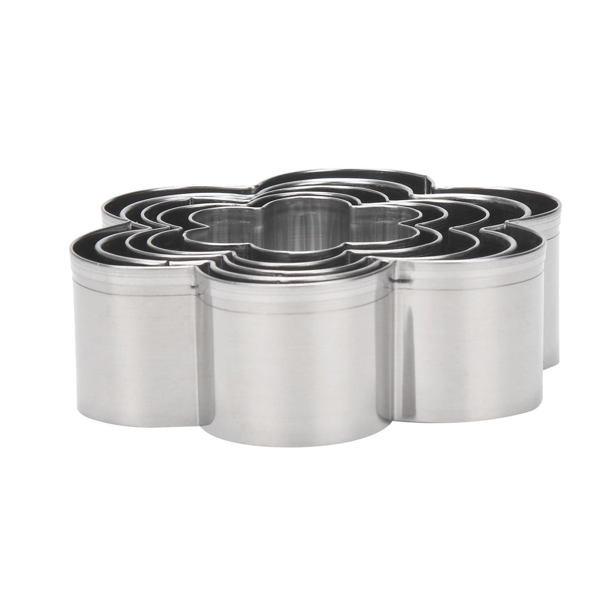 Baker's Secret Stainless Steel Cookie Cutter Set of 5- Silver