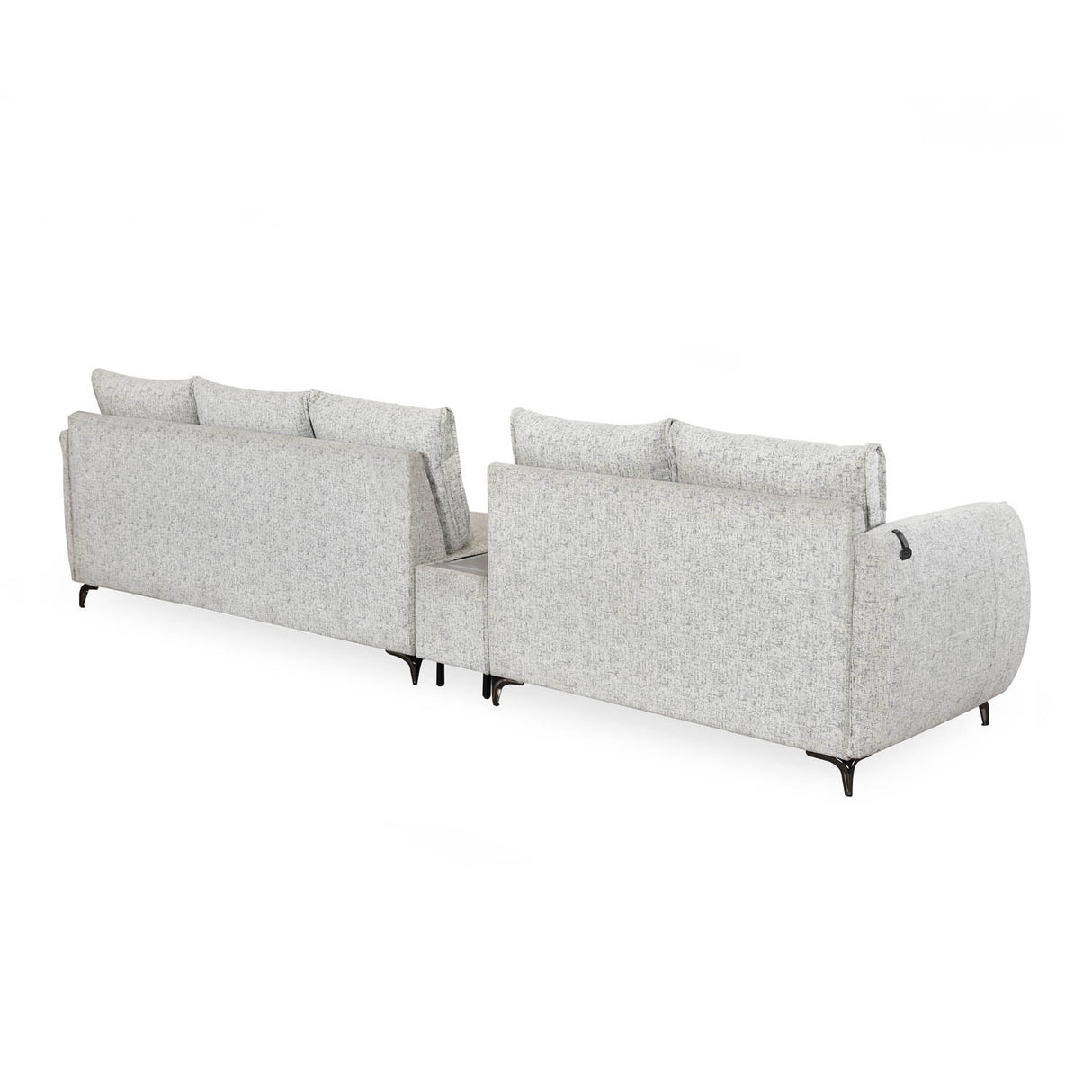 Infinia 2+3 Seater Fabric Sofa Set with Rectangle Console- Off White