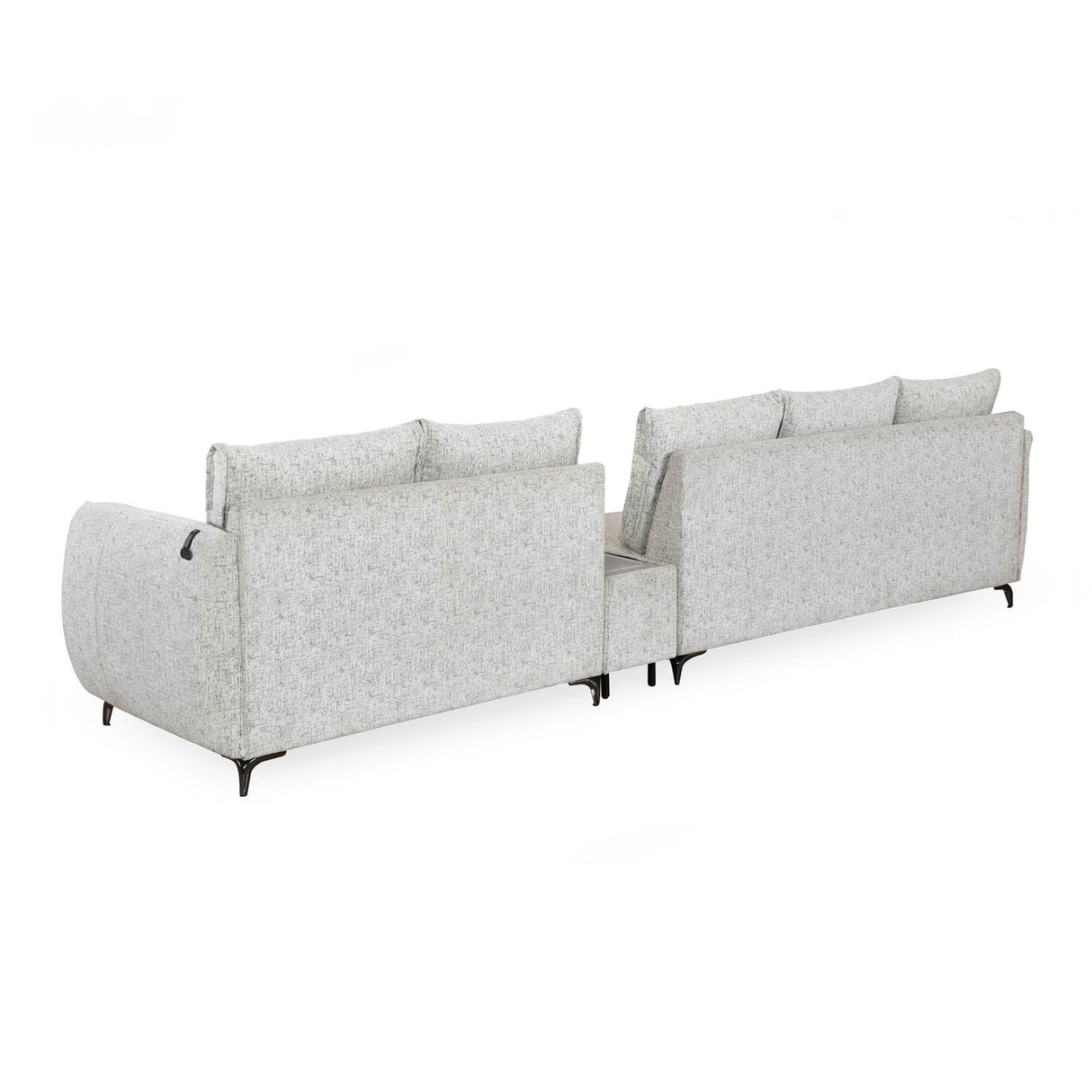 Infinia 3+2 Seater Fabric Sofa Set with Rectangle Console- Off White