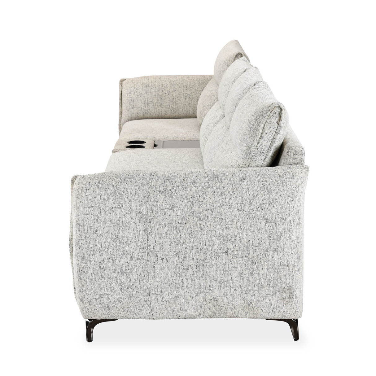 Infinia 1+3 Seater Fabric Sofa Set with Rectangle Console- Off White