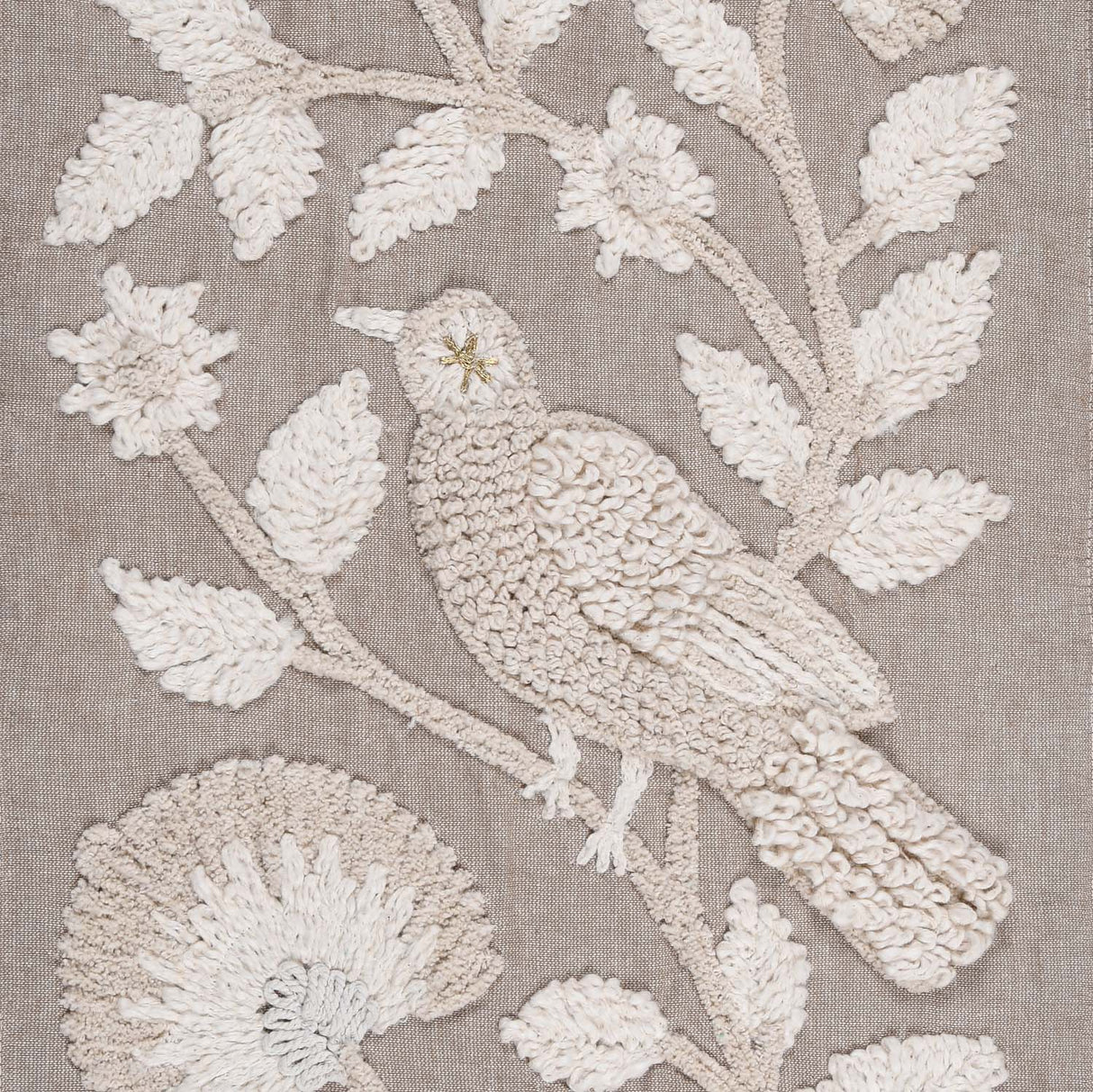 Decorative Embroidered Table Runner- Beige, 180 x 33 cm