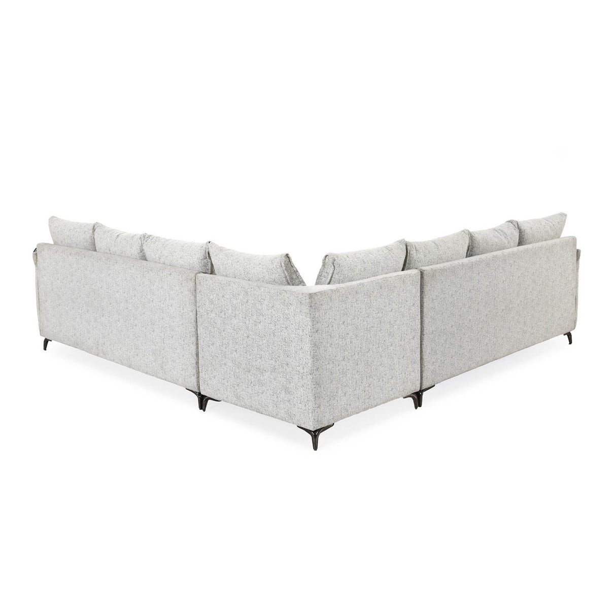 Infinia 3+3+1 Seater Fabric Sofa Set with Right Corner Sofa- Off White