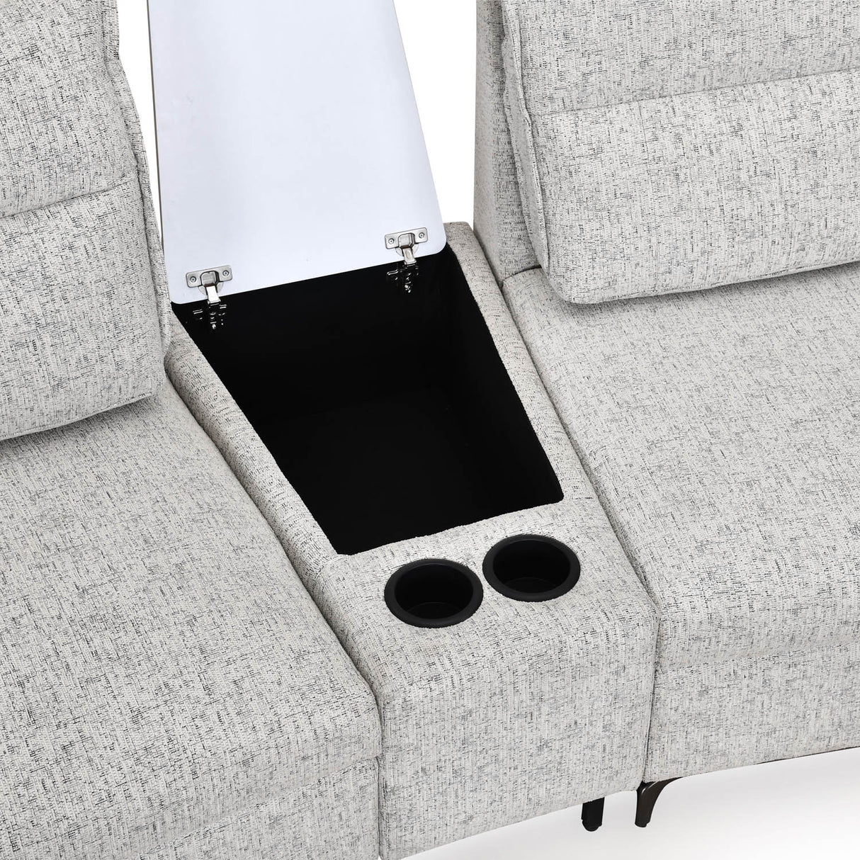Infinia 2+2 Seater Fabric Sofa Set with Triangle Console- Off White