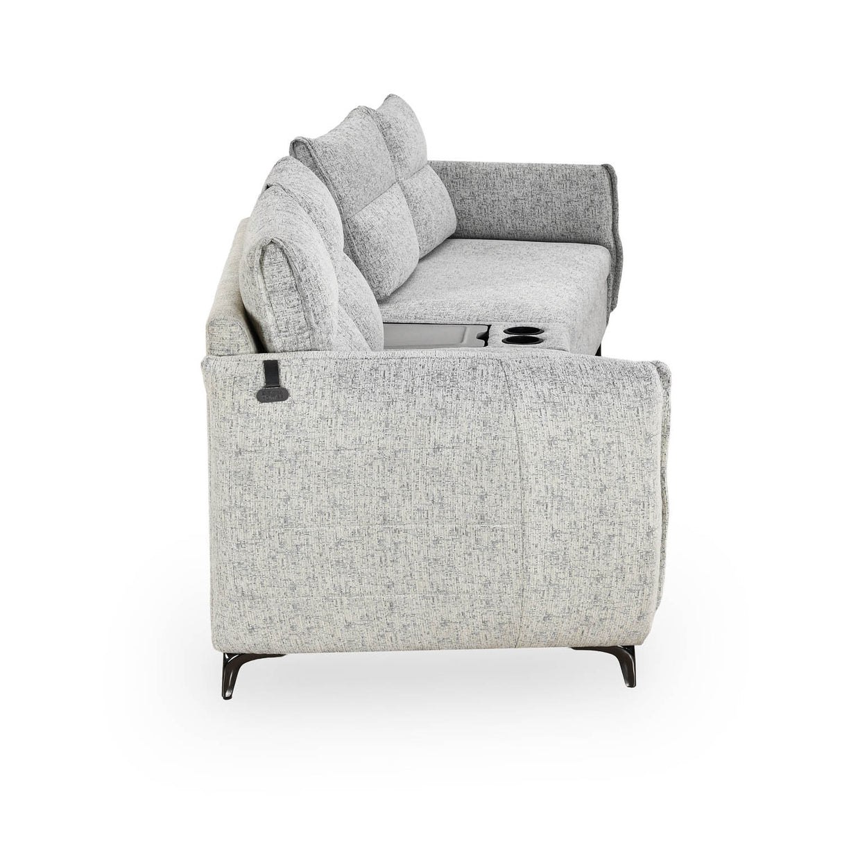 Infinia 2+2 Seater Fabric Sofa Set with Triangle Console- Off White