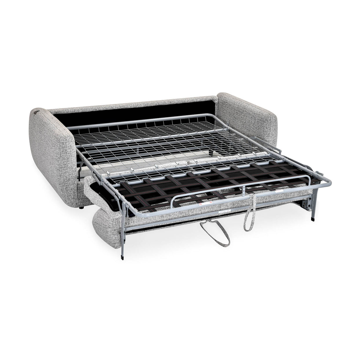 Nestivo 3 Seater Fabric Sofa Cum Bed with Pocket Spring Mattress- Texture Grey