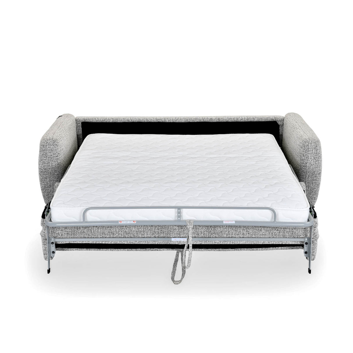 Nestivo 3 Seater Fabric Sofa Cum Bed with Pocket Spring Mattress- Texture Grey
