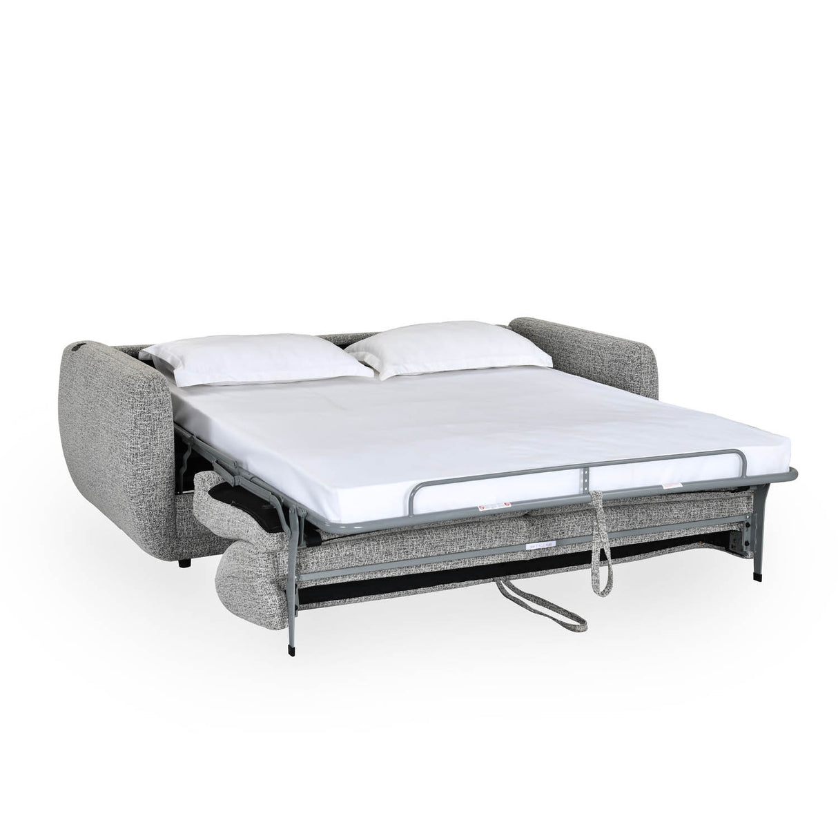 Nestivo 3 Seater Fabric Sofa Cum Bed with Pocket Spring Mattress- Texture Grey