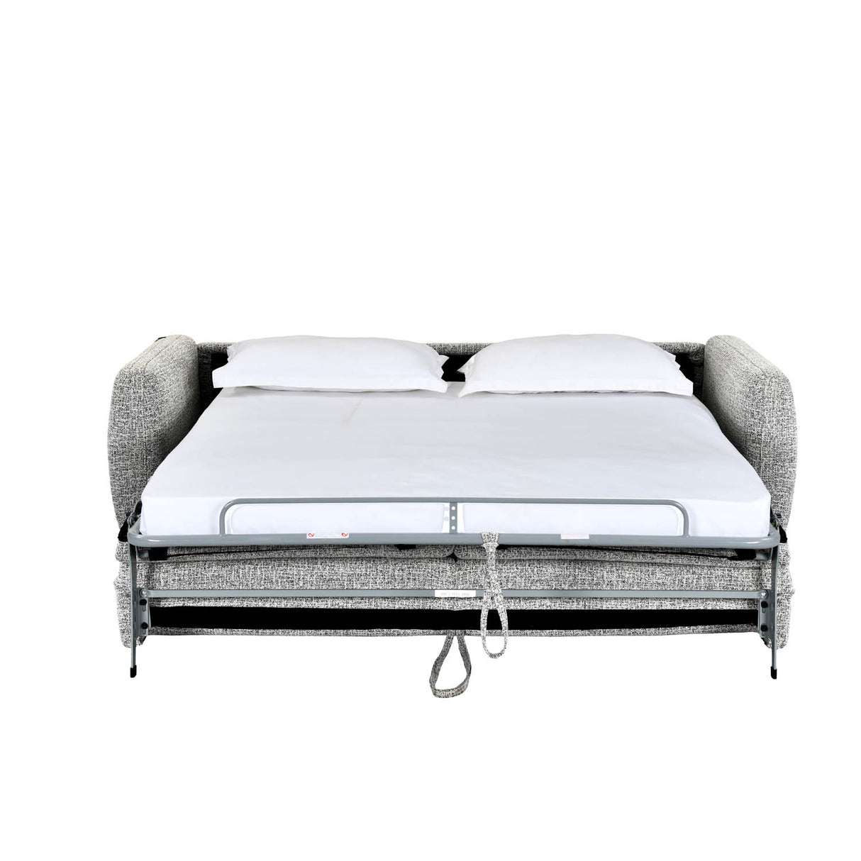 Nestivo 3 Seater Fabric Sofa Cum Bed with Pocket Spring Mattress- Texture Grey