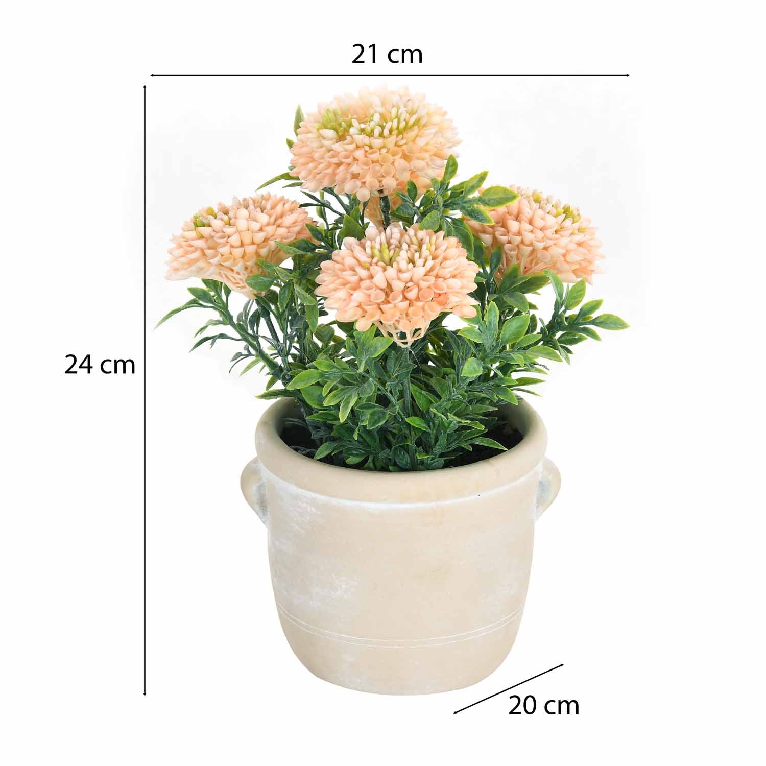 Artificial Dali Flower Potted Plant - Pink